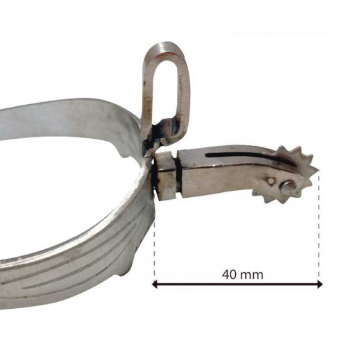 Espuela vaquera inox gallo curvo ruleta inglesa econÃ³mica 2
