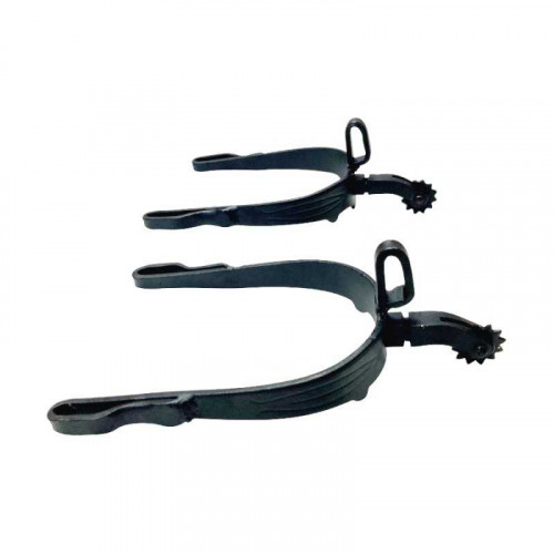 Espuela vaquera pavonada gallo corto curvo ruleta inglesa econÃ³mica 2