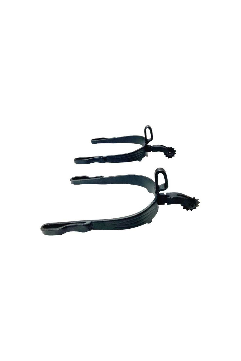 Espuela vaquera pavonada gallo corto curvo ruleta inglesa econÃ³mica