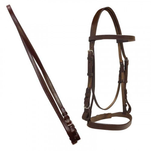 CABEZADA CON FRONTALERA Y MUSEROLA LISAS 2