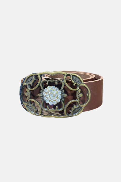 CINTURON KLEA MARRON CON TACHUELA 2