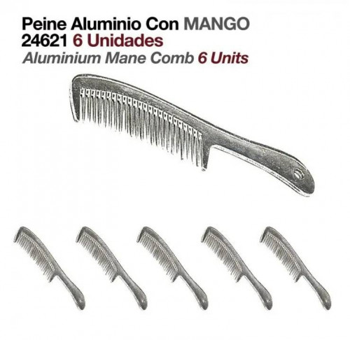 PEINE METAL CON MANGO