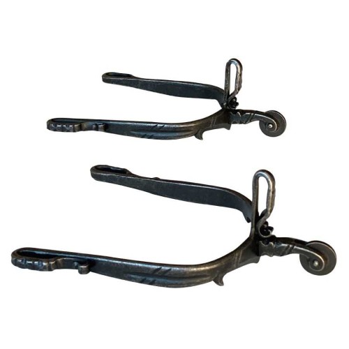 Espuela vaquera de fragua gallo curvo ruleta moneda (par) 2