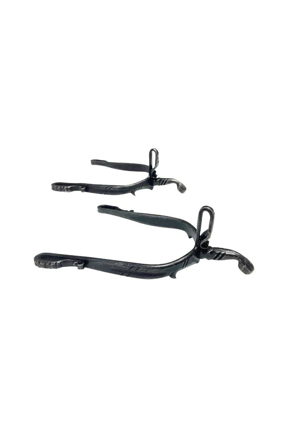 Espuela vaquera de fragua gallo largo curvo bola