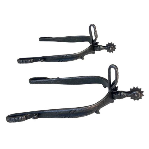 Espuela vaquera de fragua gallo recto ruleta inglesa (par) 2