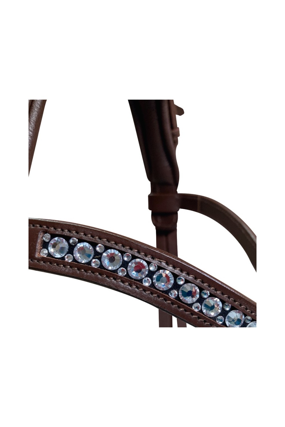 Cabezada para filete ergonÃ³mica con frontalera decorada y riendas de lona