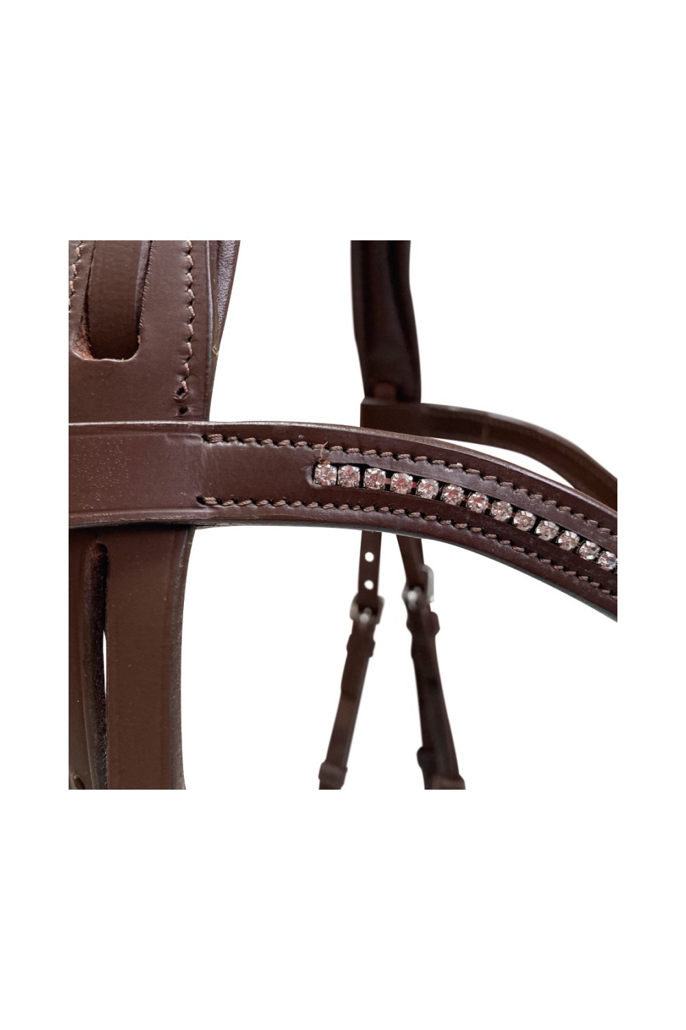 Cabezada para filete ergonÃ³mica con frontalera decorada y riendas de goma