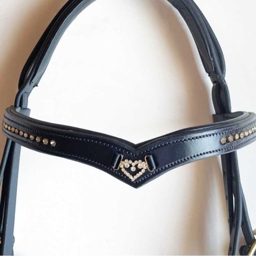 Cabezada Tattini frontalera corazÃ³n y brillantes 2