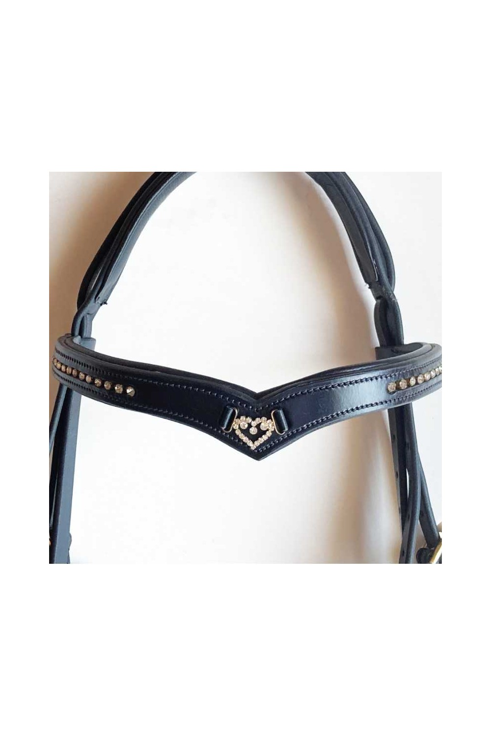 Cabezada Tattini frontalera corazÃ³n y brillantes