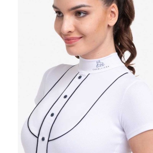 Camiseta hÃ­pica de concurso Cavalliera GENTLE RIVER manga corta 2