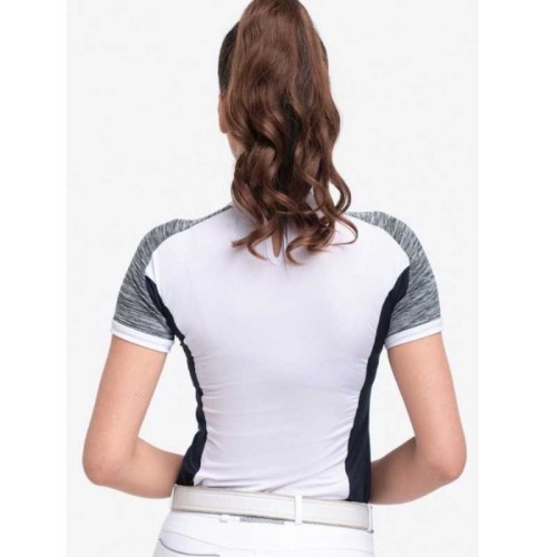 Camiseta hÃ­pica de concurso Cavalliera manga corta TRICOLOR 2