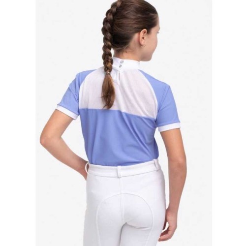 Camiseta hÃ­pica de concurso Cavalliera BABY BLUE MESH KIDS manga corta 2