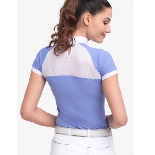 Camiseta hÃ­pica de concurso Cavalliera BABY BLUE MESH manga corta 2