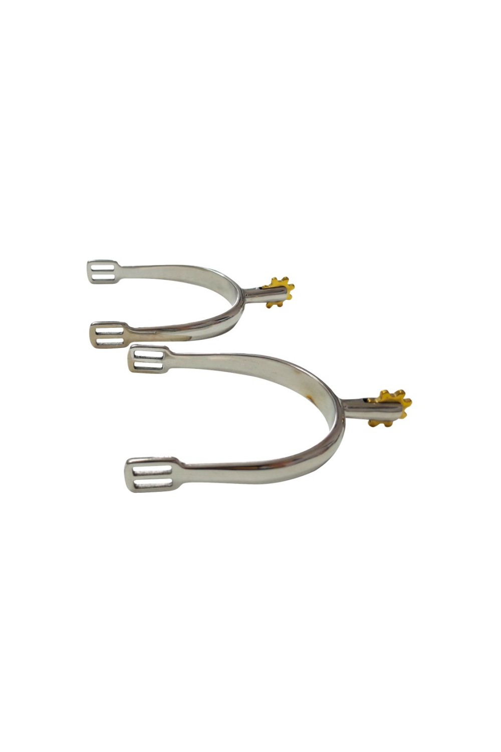 Espuela acero inox con ruleta dorada