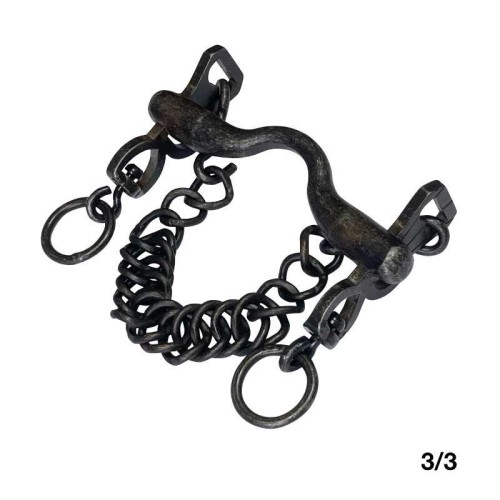 BOCADO VAQUERO INOX. ENVEJECIDO EMBOCADURA SUAVE BARRA CURVA 2