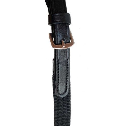 Cabezada para filete con riendas de lona, frontalera con doble lÃ­nea de piedras 2