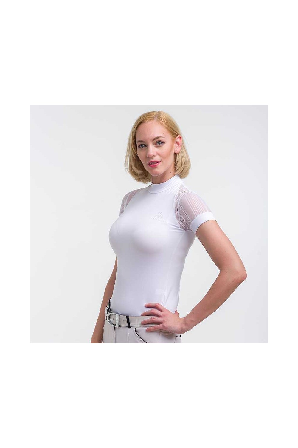 Camiseta hÃ­pica de concurso CONTESSA manga corta Cavalliera