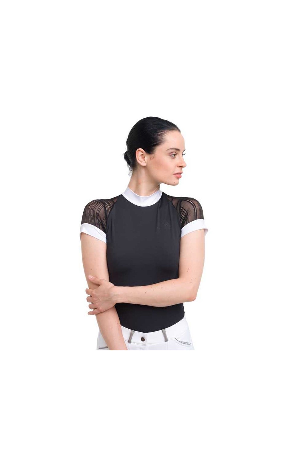 Camiseta hÃ­pica de concurso CONTESSA manga corta Cavalliera