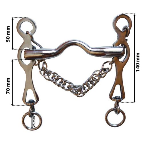 BOCADO PORTUGUÃ‰S INOX EMBOCADURA LISA 2