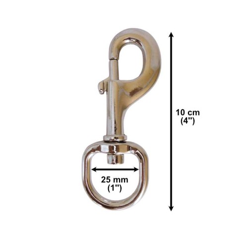 MOSQUETÃ“N PARA RAMAL NIQUELADO GRANDE 2