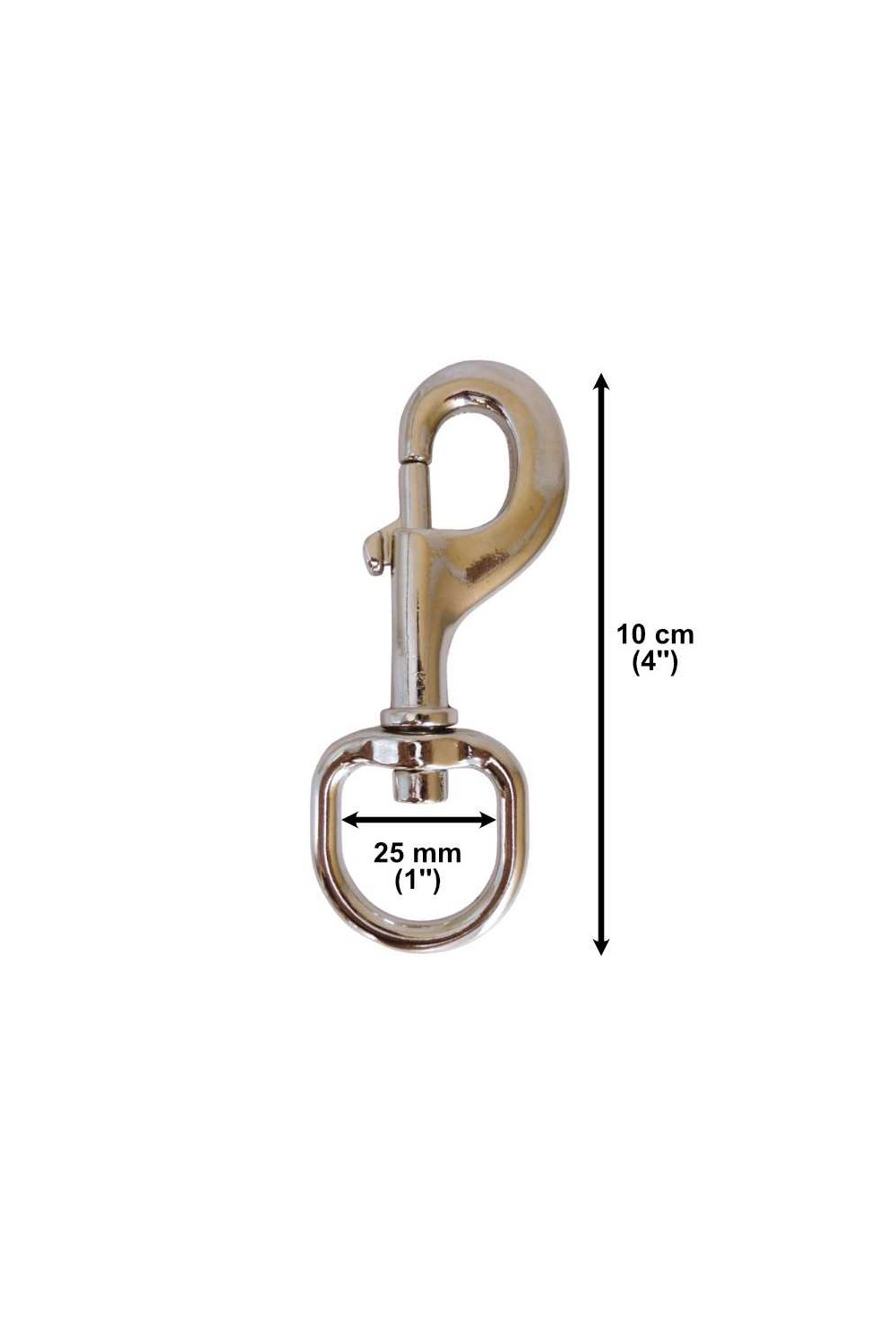 MOSQUETÃ“N PARA RAMAL NIQUELADO GRANDE