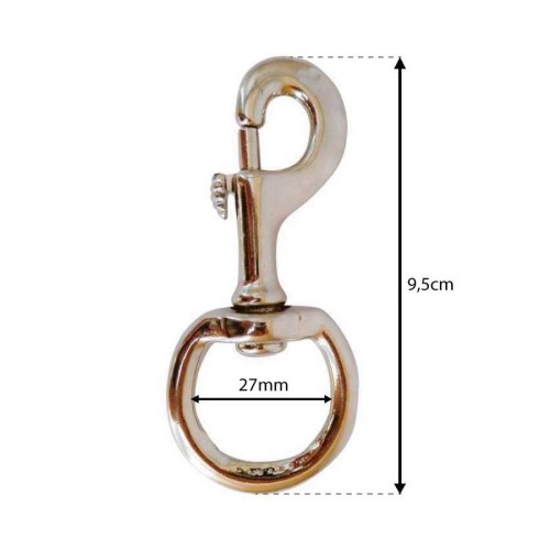 MOSQUETÃ“N PARA RAMAL NIQUELADO 2