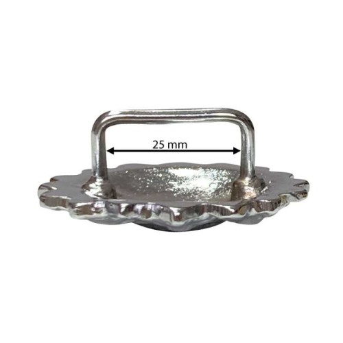 CUCARDA LIRIO GRANDE DE LATÃ“N PARA CABEZADA PORTUGUESA DE PRESENTACIÃ“N 2