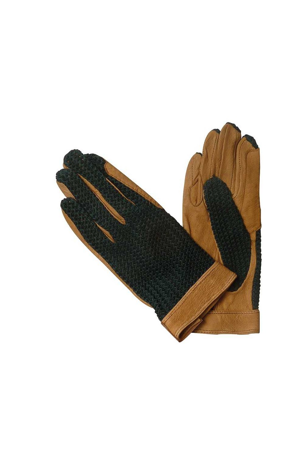 GUANTES EN CUERO Y PUNTO