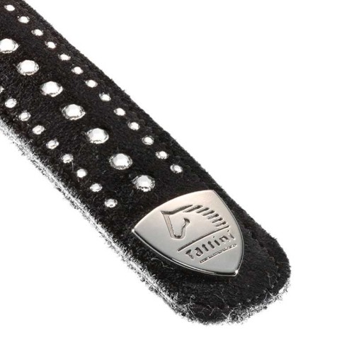 TIRA DE CUERO ATERCIOPELADO CON 3 FILAS DE BRILLANTES 2