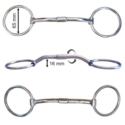 FILETE DE ANILLAS EMBOCADURA REVÃ“LVER INSERCIONES DE COBRE Y ACERO INOXIDABLE 2