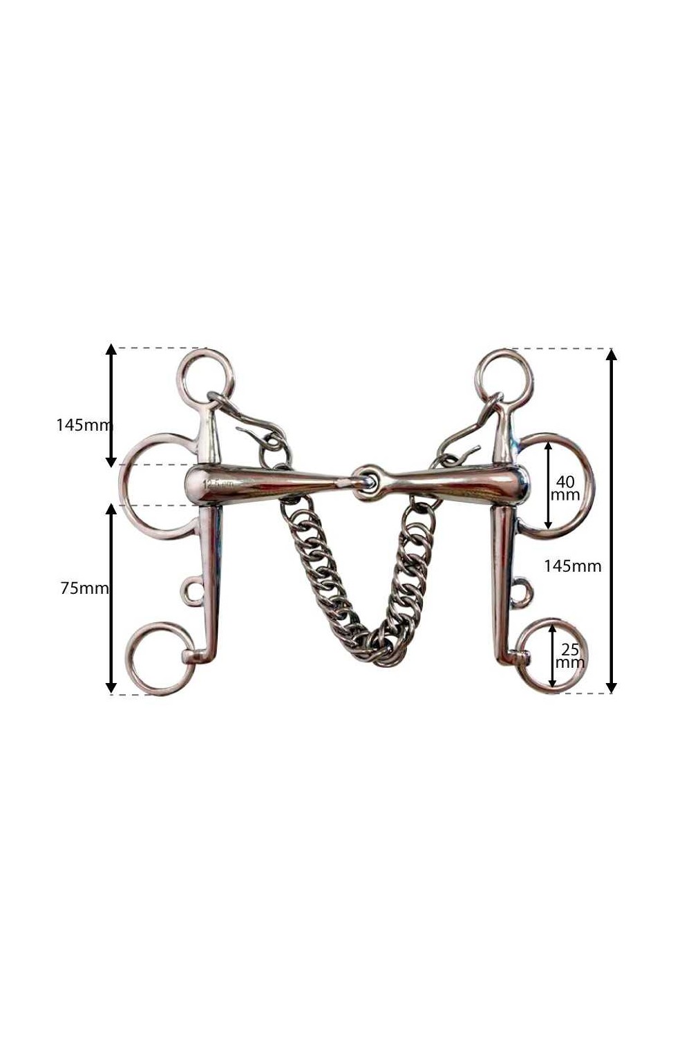 BOCADO PELHAM ARTICULADO GRUESO INOX