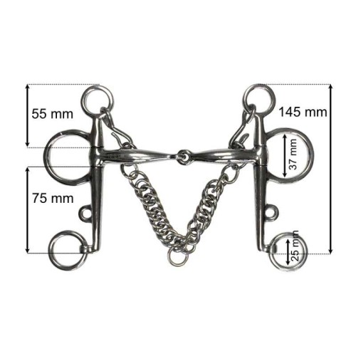 BOCADO PELHAM ARTICULADO INOX. 2