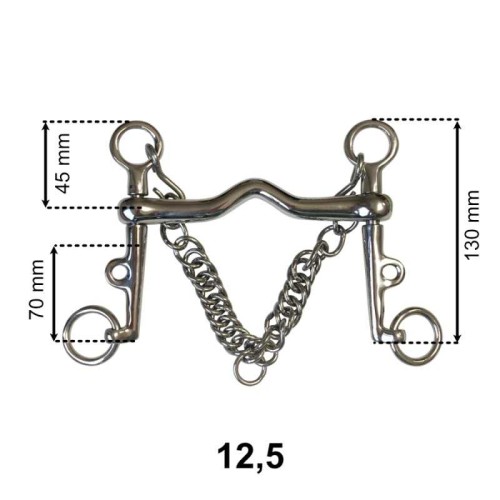 BOCADO POLO MOVIL INOX. CON CADENILLA 2
