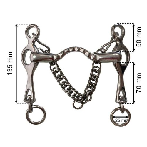 BOCADO PORTUGUÃ‰S INOX. EMBOCADURA ESTRIADA 2