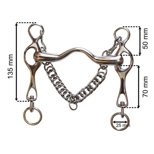 BOCADO PORTUGUÃ‰S INOX. EMBOCADURA LISA 2