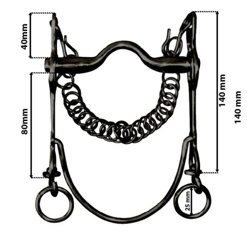 BOCADO VAQUERO EMBOCADURA MÃ“VIL BARRA CURVA 2