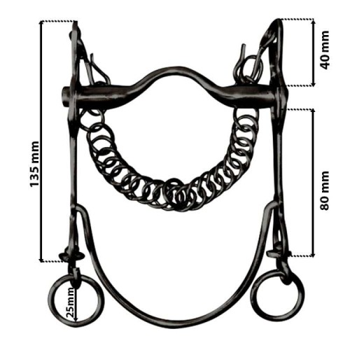 BOCADO VAQUERO PAVONADO ECO.EMBOCADURA SUAVE BARRA CURVA 2