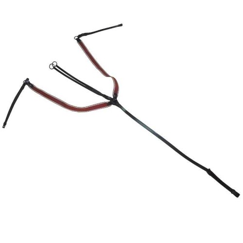 PECHOPETRAL DE Y ELÃSTICO BURDEOS CON TIJERILLA HEBILLA PAVONADA 2