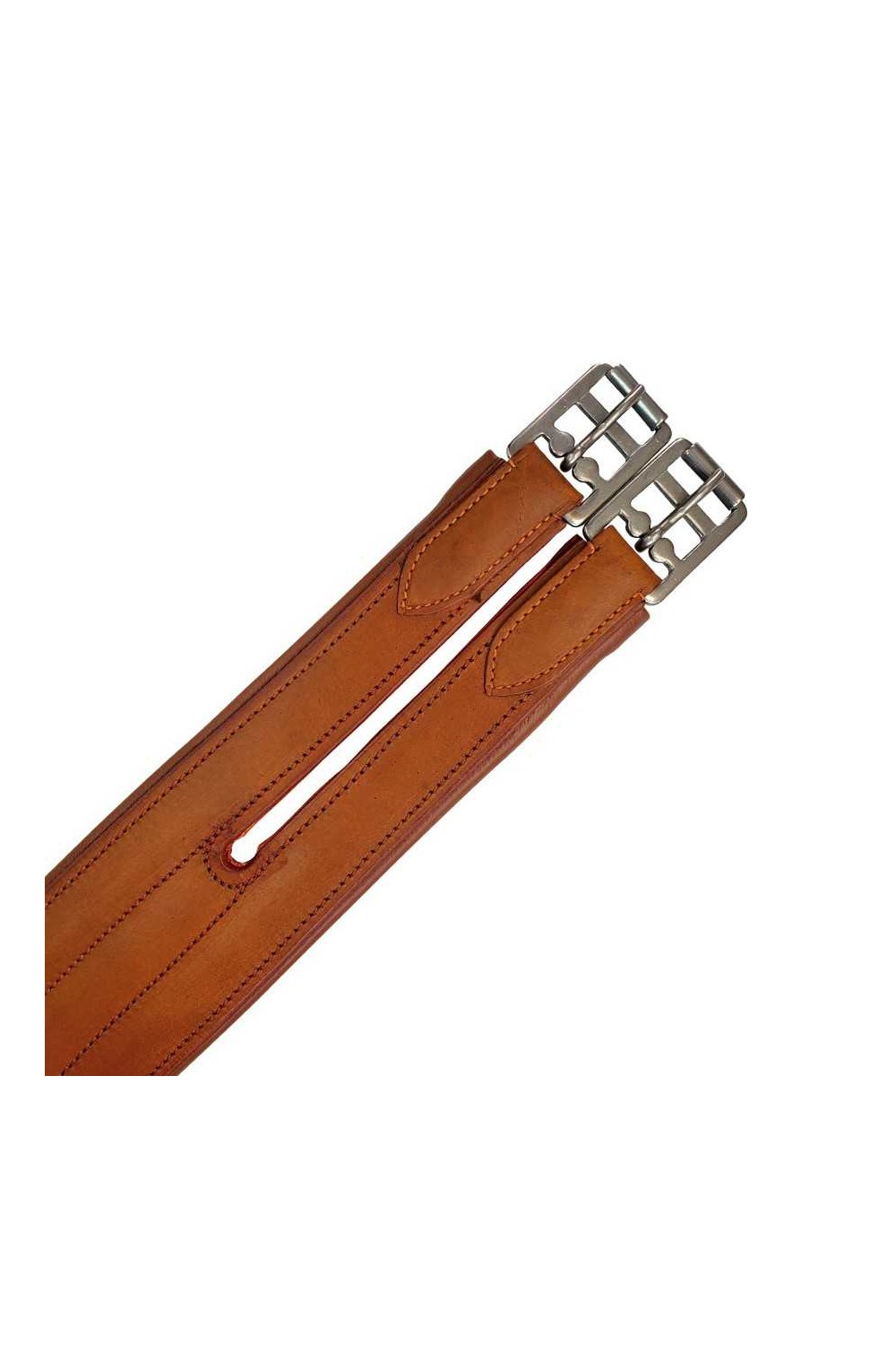 CINCHA DE CUERO MOLDEADA W CON PIQUETE CENTRAL SIN ELÃSTICO