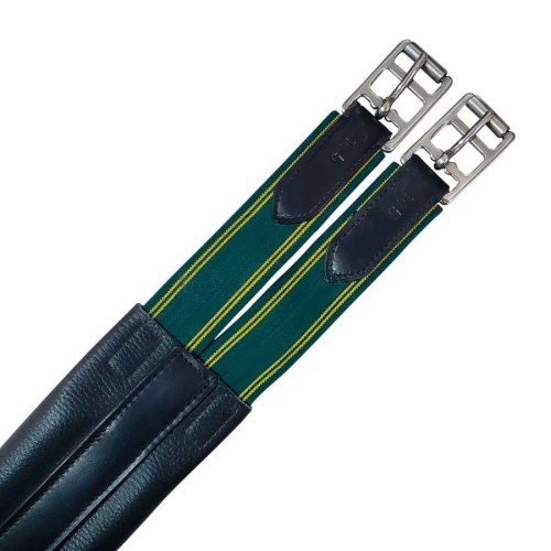 CINCHA DE CUERO MOLDEADA CON ELÃSTICO Y PIQUETE CENTRAL 2