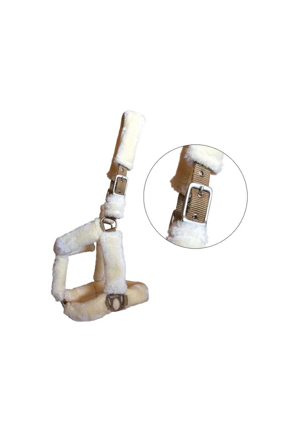 CABEZADA DE NYLON FORRADA DE BORREGUILLO