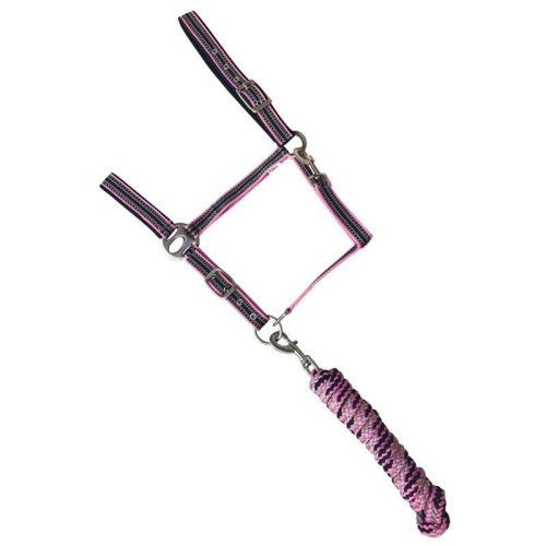 CABEZADA DE NYLON CON RAMAL COLORES NEÃ“N 2