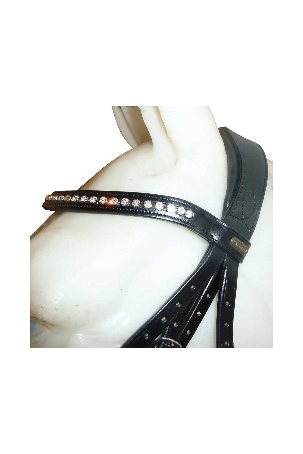 CABEZADA DE CUERO INGLÃ‰S DE DOBLE RIENDA