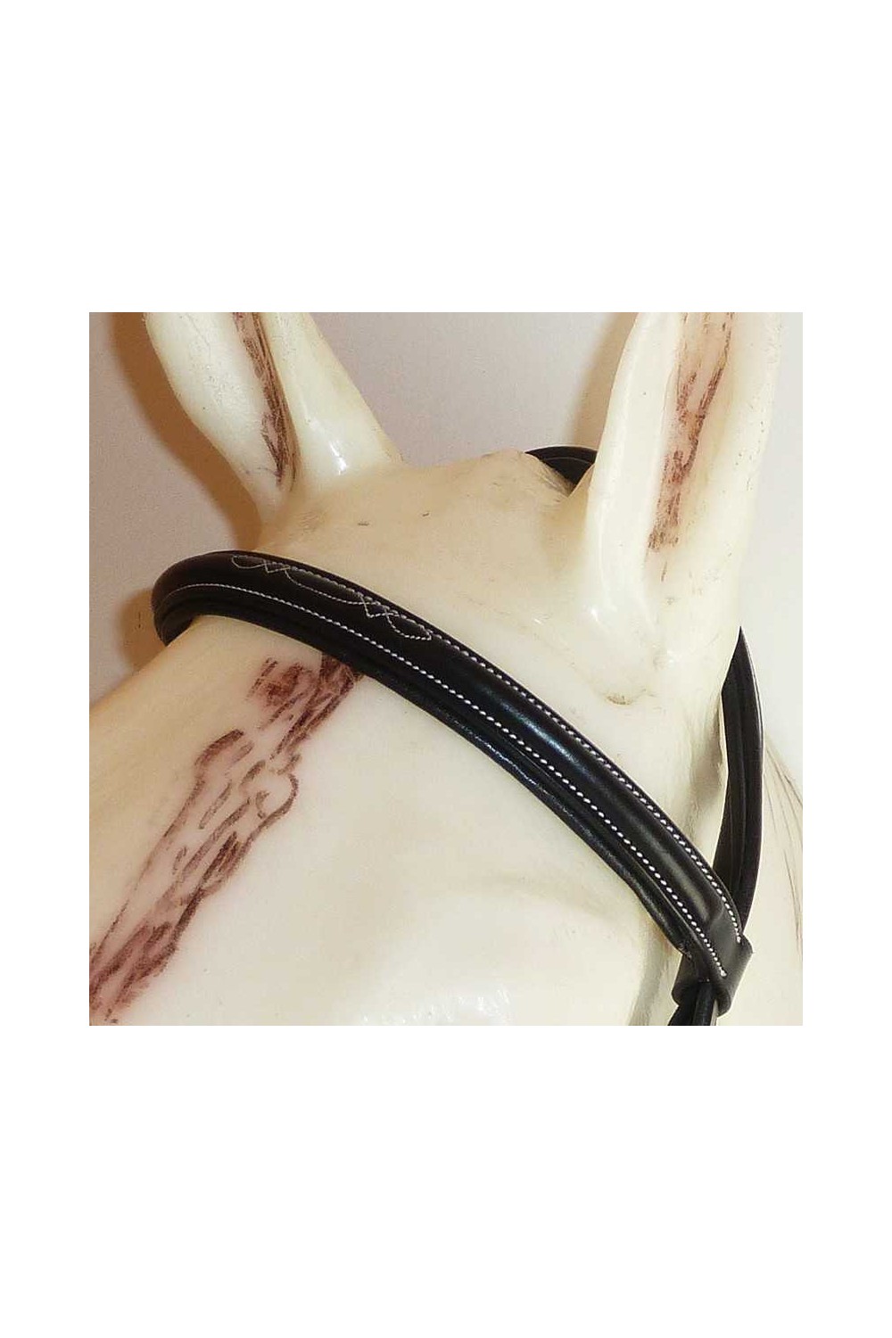 CABEZADA DE CUERO INGLÃ‰S CON RIENDAS DE GOMA
