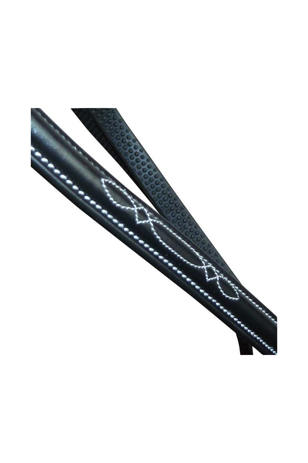 CABEZADA DE CUERO INGLÃ‰S CON RIENDAS DE GOMA