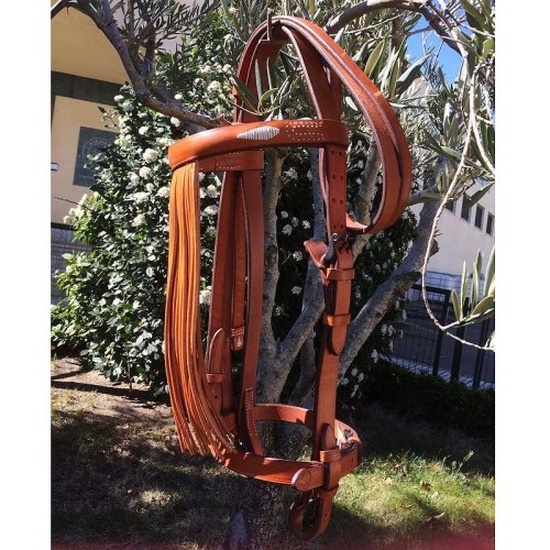 CABEZADA MARJOMAN ESPAÃ‘OLA ARTESANA CON RIENDAS 2