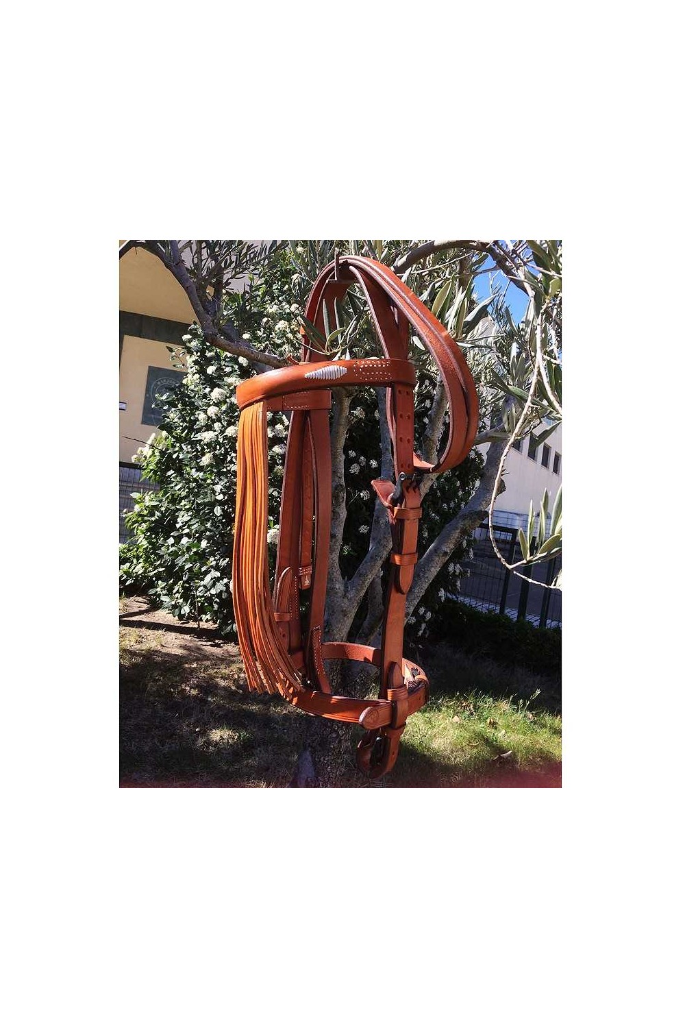 CABEZADA MARJOMAN ESPAÃ‘OLA ARTESANA CON RIENDAS