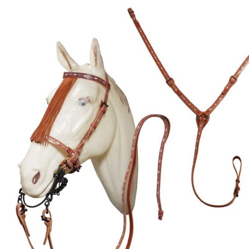 CONJUNTO CABEZADA Y PECHOPETRAL REPUJADOS MARJOMAN 2