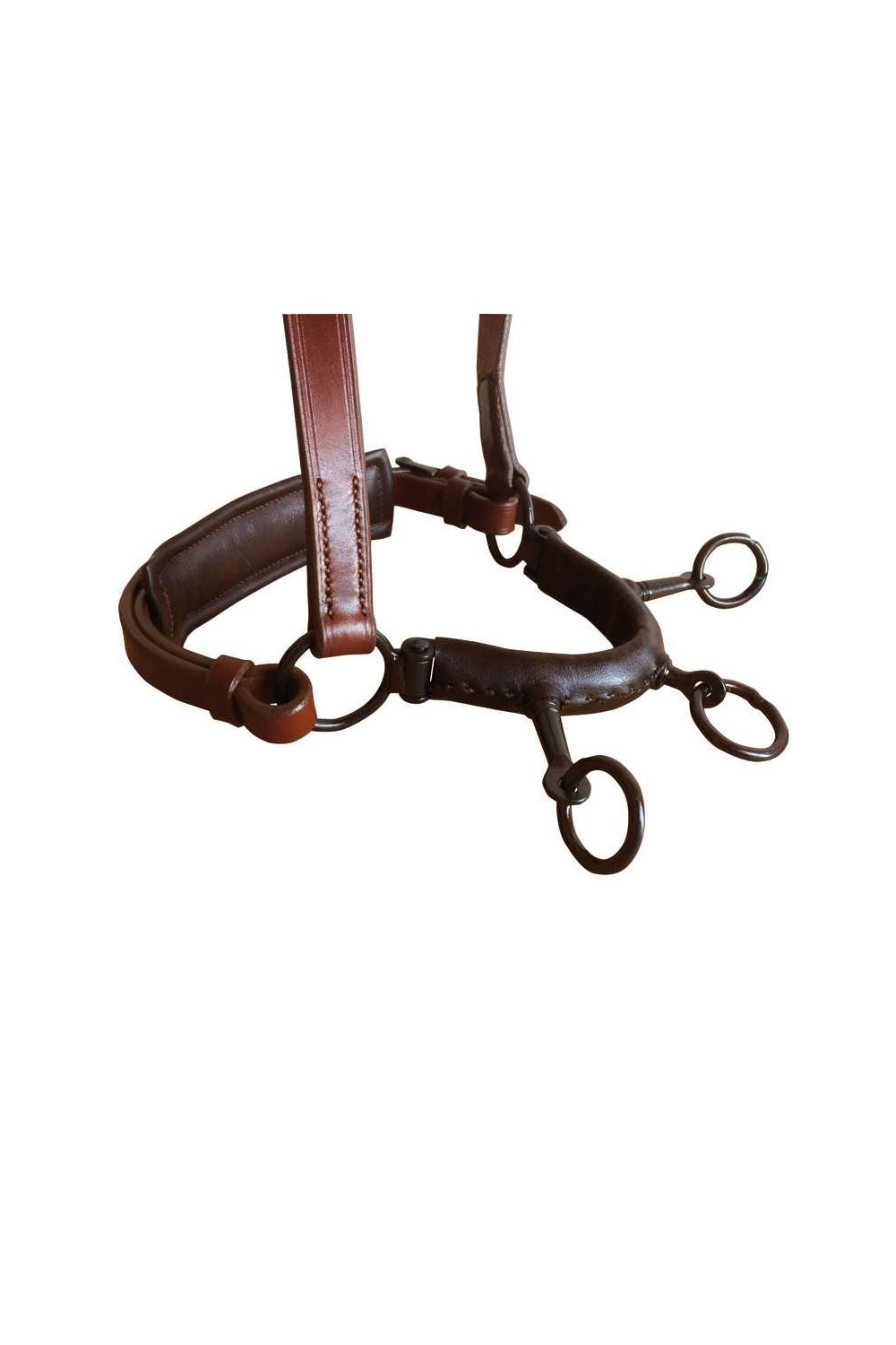 CABEZADA MARJOMAN DE DOMA CON SERRETÃ“N DE 3 PILARES Y ANILLA LATERAL