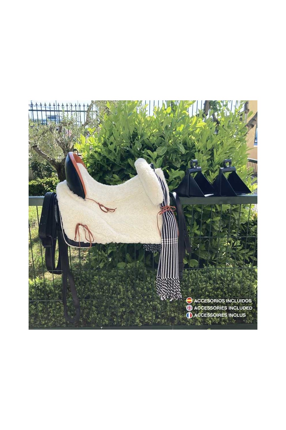 SILLA MARJOMAN VAQUERA DE FIBRA MIXTA COMPLETA